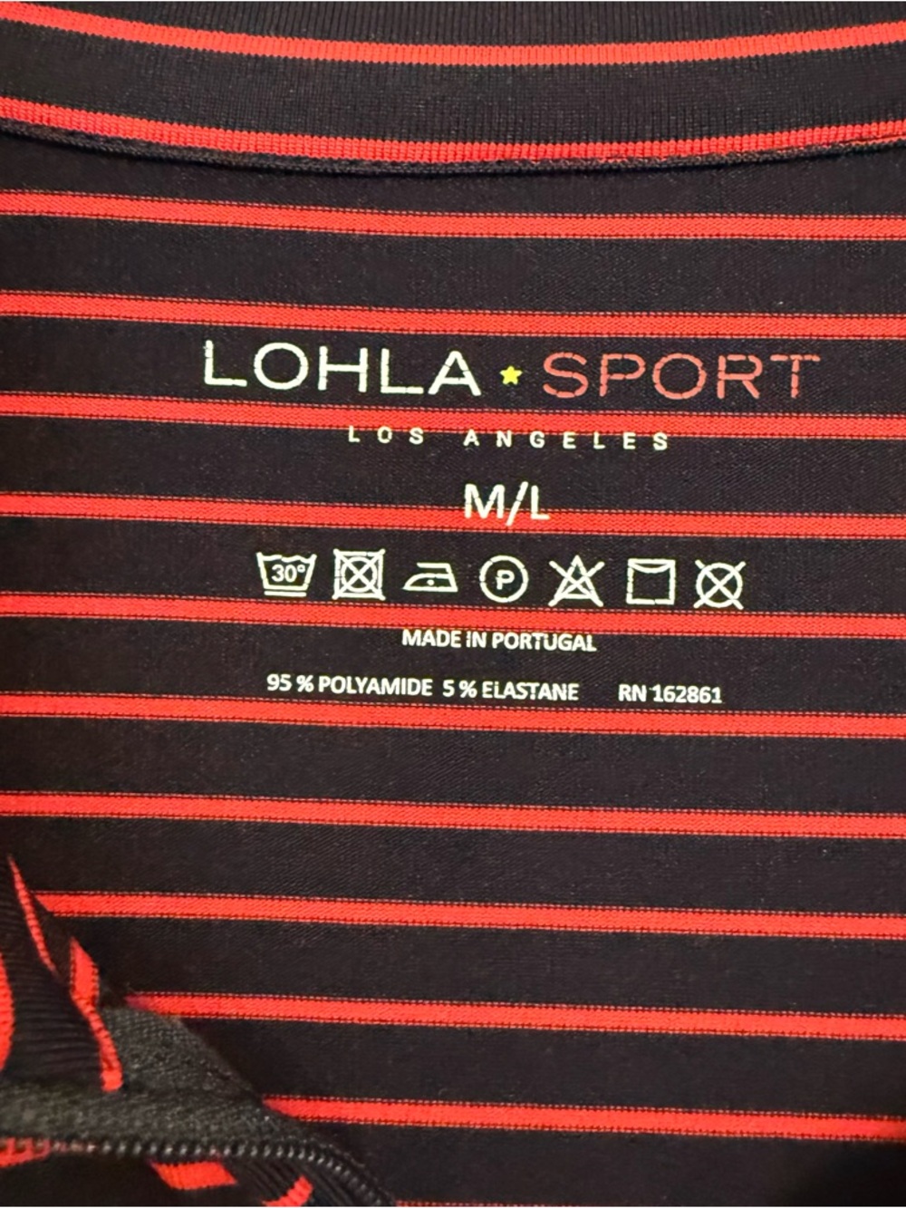LOHLA Sport Navy & Red Striped Quarter-Zip Pullover Women Size M/L Golf - Picture 3 of 6